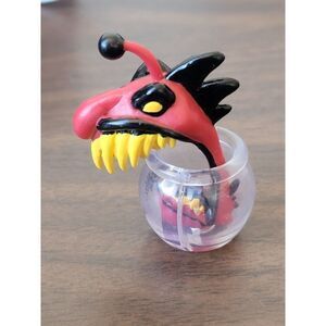 Halloween scary Red pet angler fish toy figure doll accessory